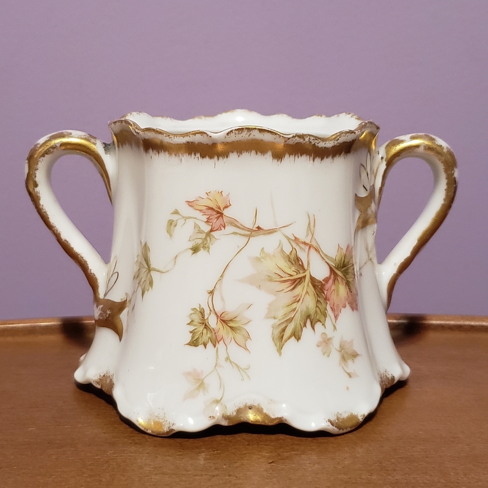 Haviland Limoges Schleiger Sugar bowl Fall Leaves NO LID